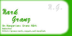 mark granz business card